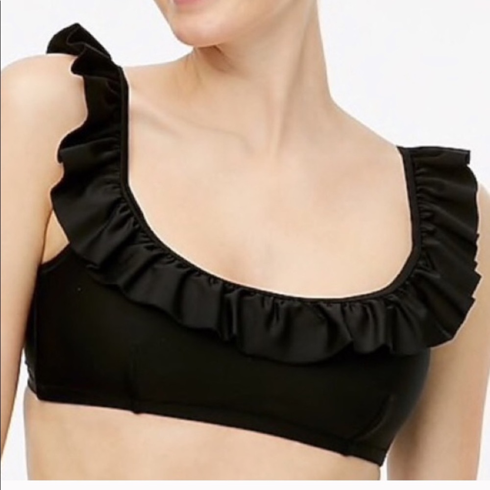 J Crew ruffle bikini top size Medium